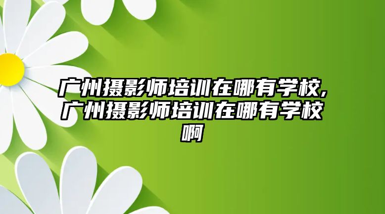 廣州攝影師培訓在哪有學(xué)校,廣州攝影師培訓在哪有學(xué)校啊