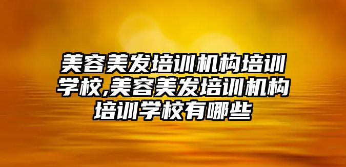 美容美發培訓機構培訓學(xué)校,美容美發培訓機構培訓學(xué)校有哪些