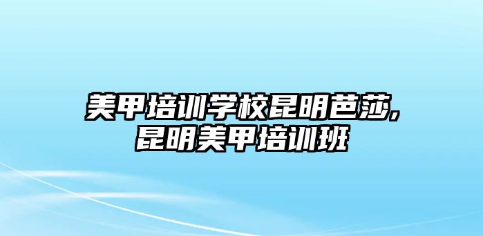 美甲培訓學(xué)校昆明芭莎,昆明美甲培訓班